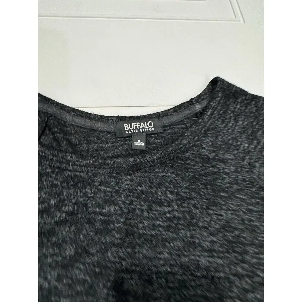 Buffalo by David Bitton Shirt Men Size Small Charcoal Black Long Sleeve Soft